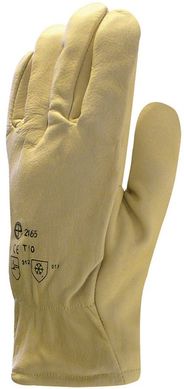 Перчатки кожаные утепленные c искусственным мехом желтые COVERGUARD FINLANDE, 10