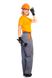 Брюки робочі "СПЕКТР" сіро-помаранчеві, брюки, XL